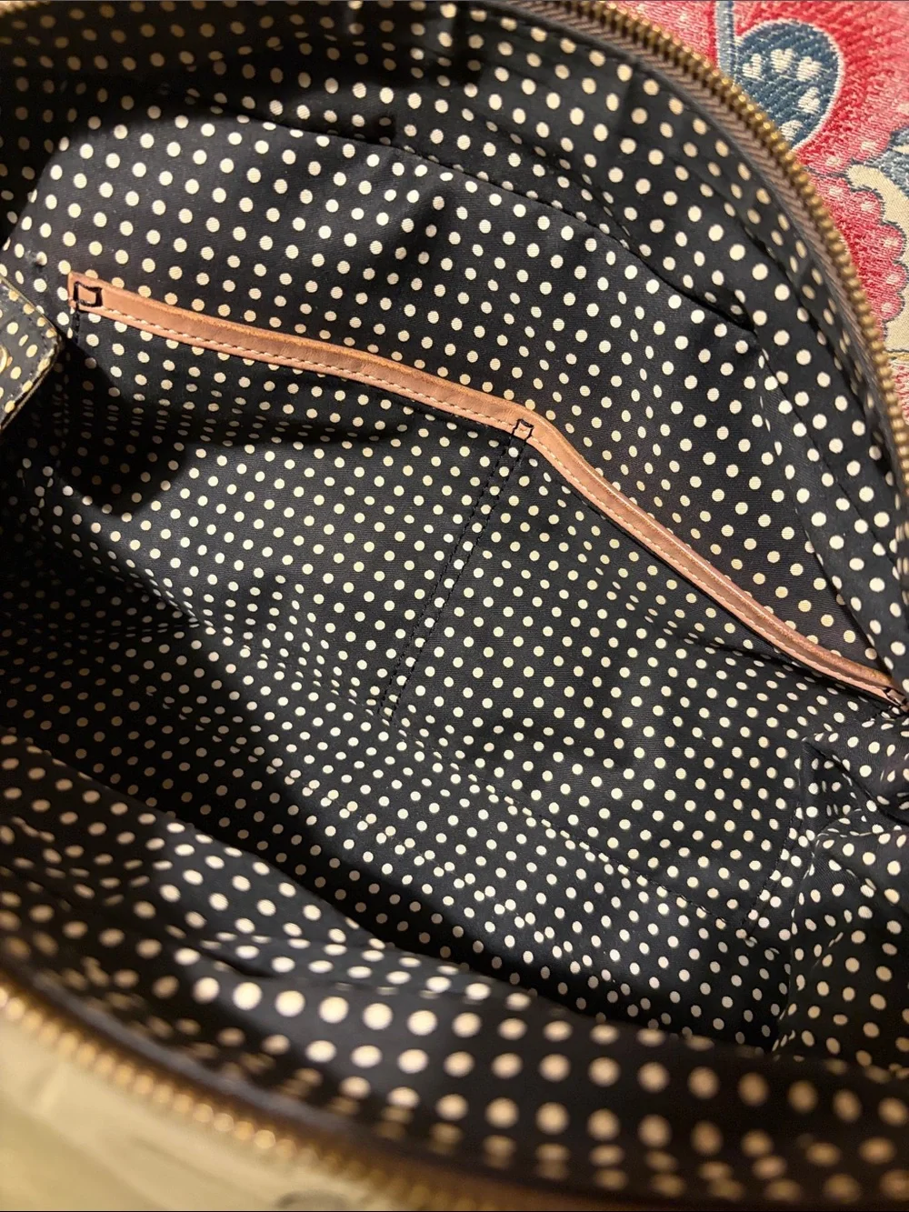 kate spade Olive Green Nylon Shoulder Bag with Tan Leather Trim